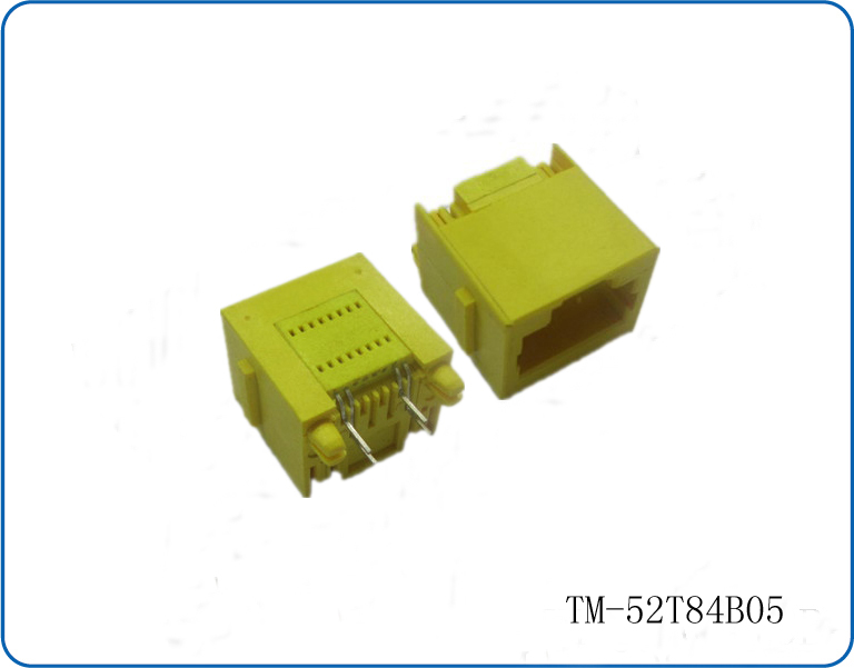 RJ45母座超薄弹带灯屏蔽工控 RJ45母座超薄弹带灯屏蔽工控
