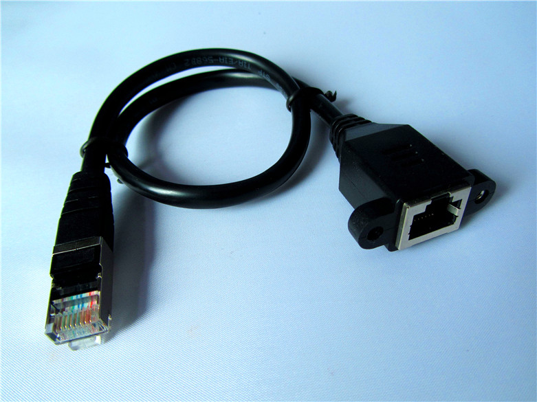 带螺母可固定RJ45转接线防水绝缘