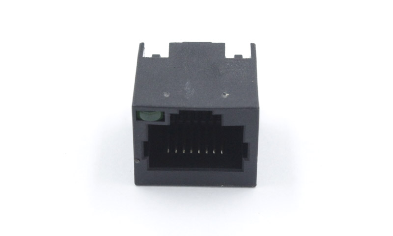 8P8C全塑带LED单灯RJ45母座