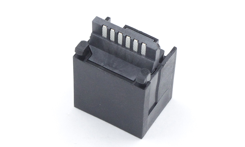 180度6P6C全塑LCP高温料端子RJ45母座