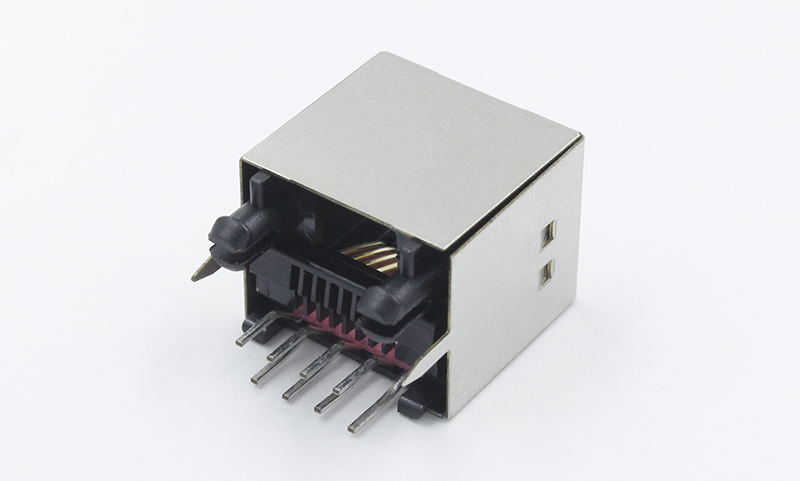 带内扣屏蔽铜壳8P8C RJ45连接器