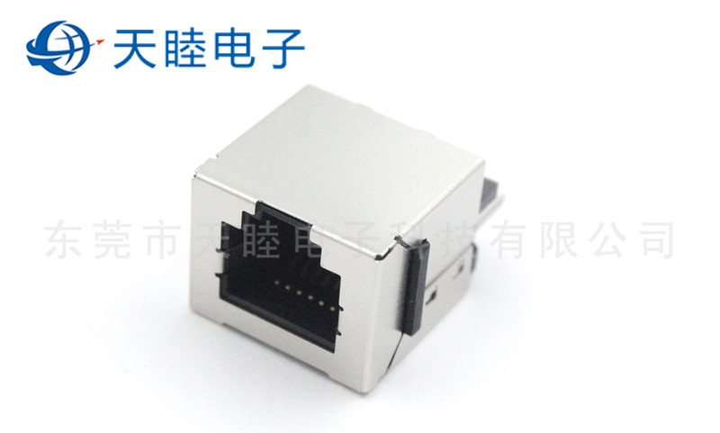 6P6C带边带屏蔽直立式RJ11连接器