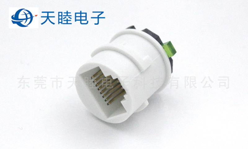 户外带灯RJ45连接器 8P6C防水母座高清图片 户外带灯RJ45连接器 8P6C防水母座高清图片
