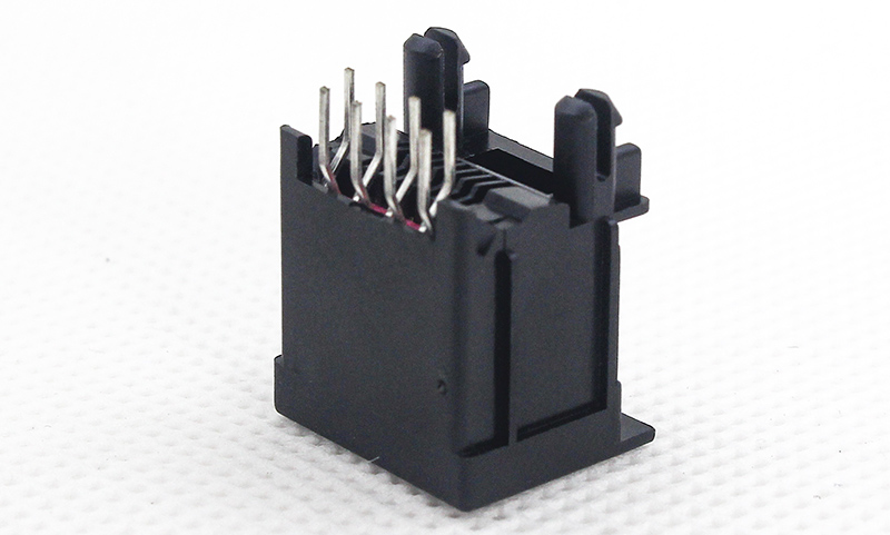 8P8C扁针RJ45网络连接器 带安装口