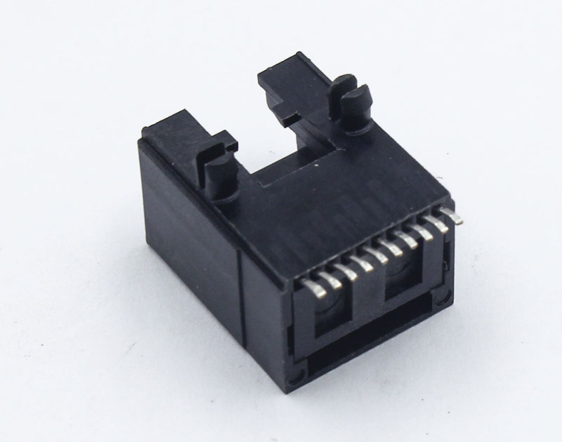 10P10C贴片RJ48网络母座 10芯RJ50连接器