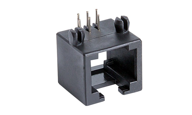 RJ11 6P6C 窗口朝上电话连接器 90度直插
