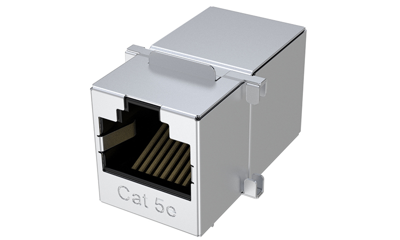 cat5e RJ45keystone卡头直通面板安装连接器